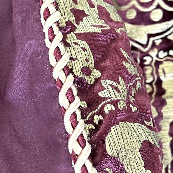 Croscill baroque metallic gold comforter velour bed skirt and pillow covers set - Picture 14 of 15